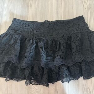 Forever 21 Black Lace Mini Skirt